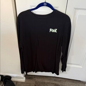 PINK Victoria's Secret Black Long Sleeve Tee